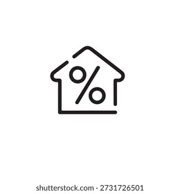 Minimalist loan icon logo technical illustration vector mockup template.