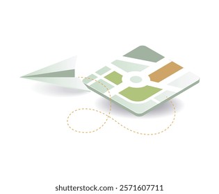 Minimalist location map symbol concept