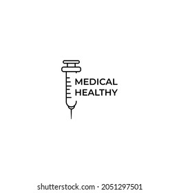 Minimalist Logo based on Vector, safe when enlarged, because it doesn't break when zoomed in, this logo is in the form of a injection