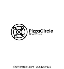Minimalist Logo based on Vector, safe when enlarged, because it doesn't break when zoomed in, this logo is in the form of pizza and pepperoni 