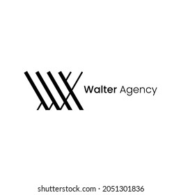 Minimalist Logo based on Vector, safe when enlarged, because it doesn't break when zoomed in, this logo is in the form of W and A