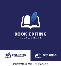 minimalist logo for book editing enthusiasm