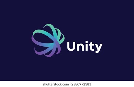 Conexión de cadena de logotipo mínimo para tecnología e industria