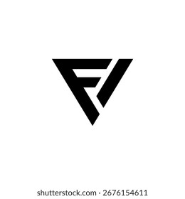 Logotipo minimalista que combina las letras V y F en el arte de líneas geométricas, simbolizando la fuerza, la precisión y la identidad moderna para una marca profesional y creativa.