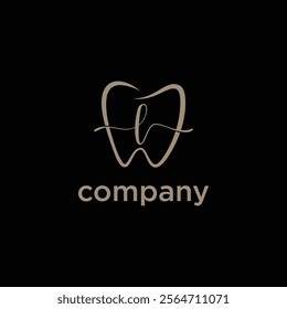 minimalist logo of a company with a stylized tooth outline and the word "company" below it