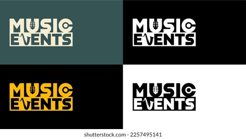 Minimalist Logo concept Music Event