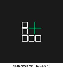 Minimalist logo construction vector eps 10