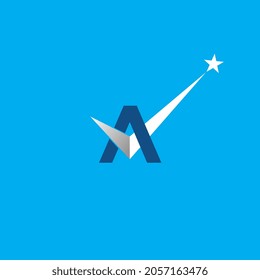 Minimalist A logo creative logo vector illustration.