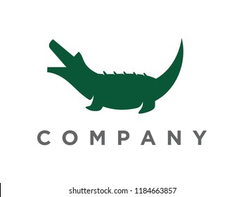 minimalist logo crocodile.