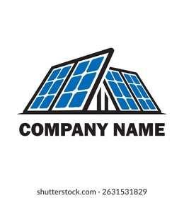 A minimalist logo depicting solar panels with a stylized sun, representing renewable energy, sustainable power, and eco-friendly solutions. green technology solar panel logo, solar energy logo.
