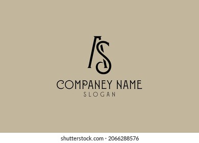 AS minimalist logo design. AS logo