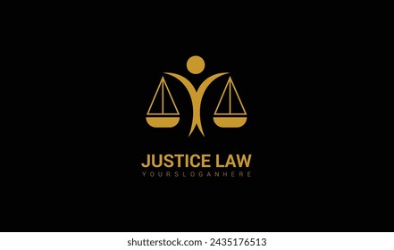 A minimalist logo design with abstract lines forming the scales of justice, representing the interconnectedness of all aspects of the legal system.
