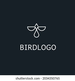 minimalist logo design bird line, simple and elegant bird logo vector,