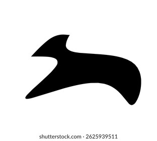 A minimalist logo design for a black bear shape with a white background for your logo design.