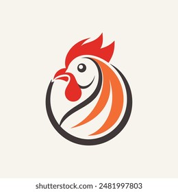minimalist logo design for the chicken brand