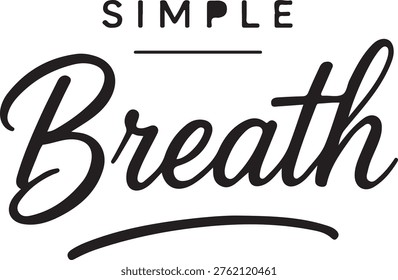 Minimalist logo design emphasizing simple breathing techniques