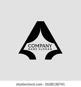 A minimalist logo design featuring the letter A, created with a sleek and modern aesthetic using a variety of colors.