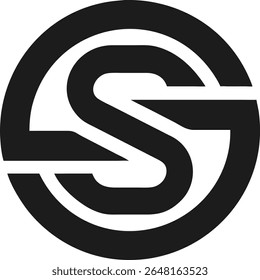 Minimalist logo design featuring the letter s inside a circular shape