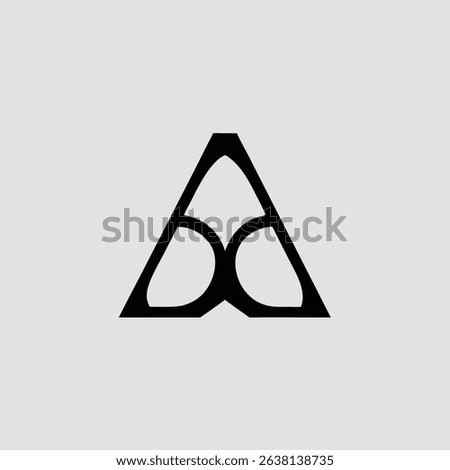 A minimalist logo design featuring the letter A, created with a sleek and modern aesthetic using a variety of CMYK colors.