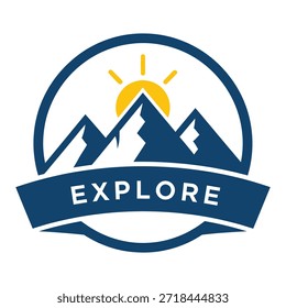 Un diseño de logotipo minimalista con un tema de naturaleza y viajes. 