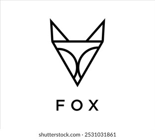 A minimalist logo design featuring a stylized fox head with the word "FOX" beneath it.