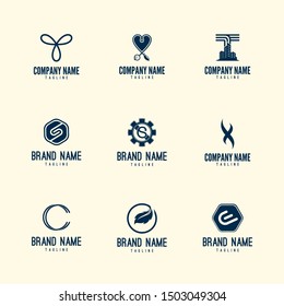 Minimalist logo design. flat and versatile