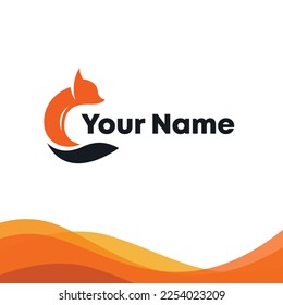 Minimalistisches Logo-Design, anfängliche Wolfform aus C-Buchstaben für Ihren Namen und Ihr Unternehmen
