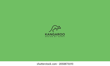 Minimalist Logo design - Kangaroo Line Design