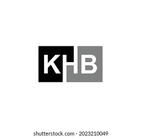 Minimalist Logo Design Khb Black Gray Stock Vector (Royalty Free ...