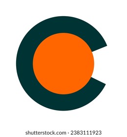 Minimalist logo design from the letter C. Simple logo from the initial C.