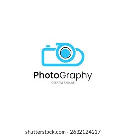 Minimalist logo design with letter D camera