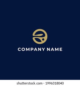 minimalist logo design of the letter E