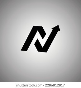 minimalist logo design of letter n av va arrow template vector illustration editable for your brand