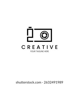 Minimalist logo design with letter Z and camera for your brand
