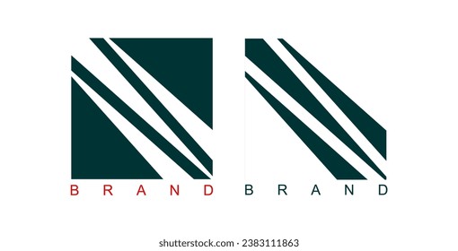 Diseño de logotipo minimalista a partir de líneas. Logo simple de las líneas.