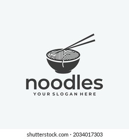 minimalist logo design noodle logo and bowl concept
