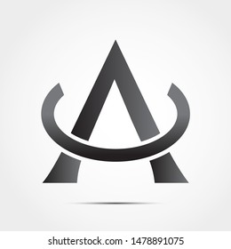 Minimalist logo design. Simple and creative logo design "letter A".
