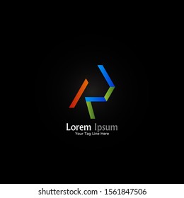 Minimalist logo design. Simple and creative logo design "letter R".