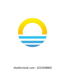 Diseño de logotipo minimalista para sol y playa