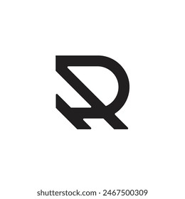 Una Plantilla de diseño de logotipo minimalista con la letra "RH" en un estilo elegante y moderno.