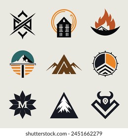 Minimalist logo design templates pack