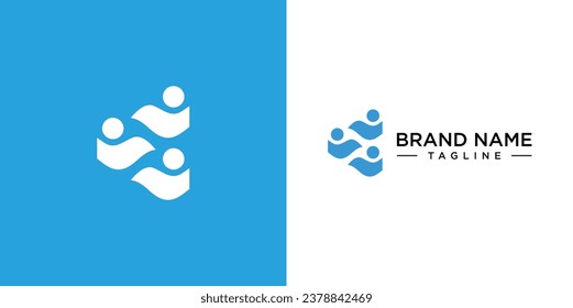 minimalist logo of educational person on white background