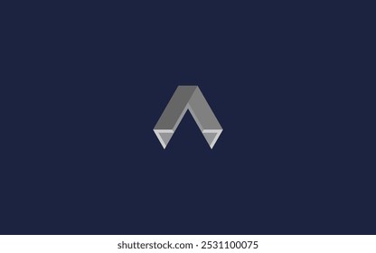 A minimalist logo featuring geometric shapes in a subdued color palette.