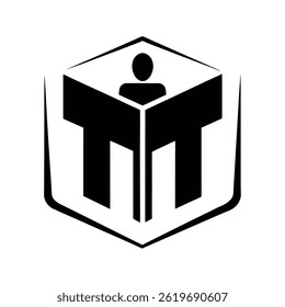 minimalist logo featuring overlapping geometric elements