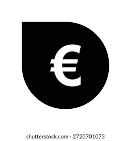 Logotipo minimalista con un símbolo estilizado del euro sobre fondo blanco y negro, que representa la moneda europea y la marca financiera.