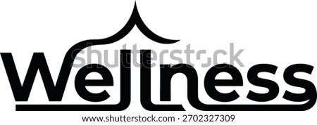 Minimalist logo featuring Wellness in stylized font. The W has a rootlike shape, suggesting shelter, care, and holistic wellbeing in black on a white background. 200