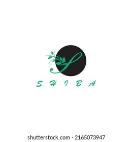 A minimalist logo with green flowers and black circles adds an elegant impression. This logo is very suitable for your business in the field of decoration