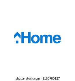 The minimalist logo of the home on a white background