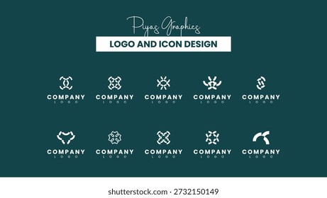 Logotipo minimalista e conjunto de design de ícone