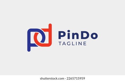 Minimalist logo initial for business and industry company
